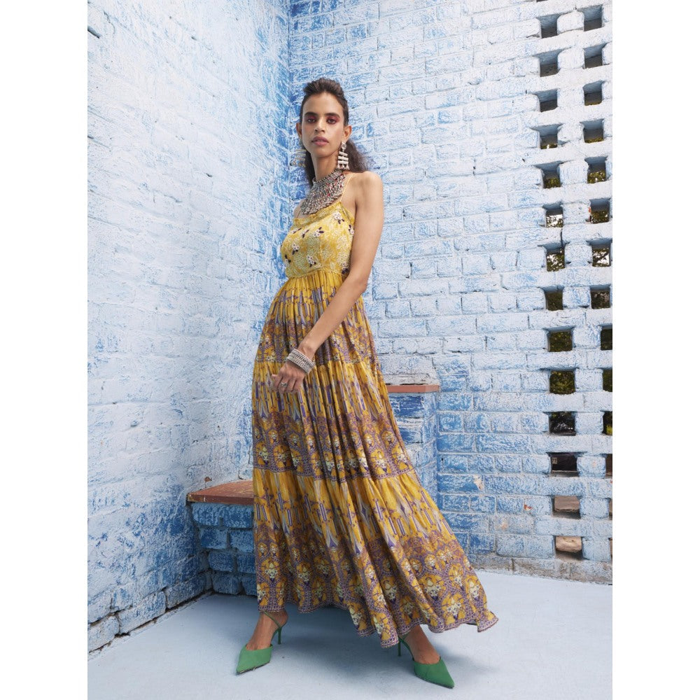 Bhanuni by Jyoti Macaroon Yellow Maxi Dress
