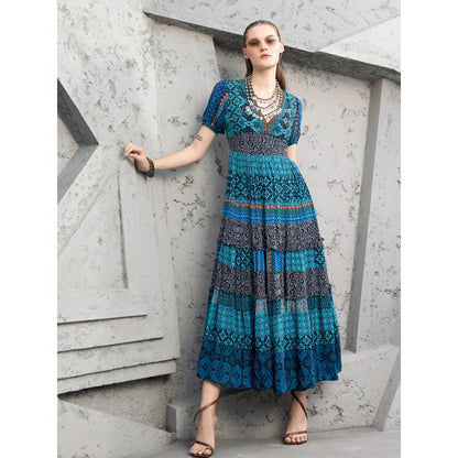 Bhanuni by Jyoti Arctic Blue Midi Dress