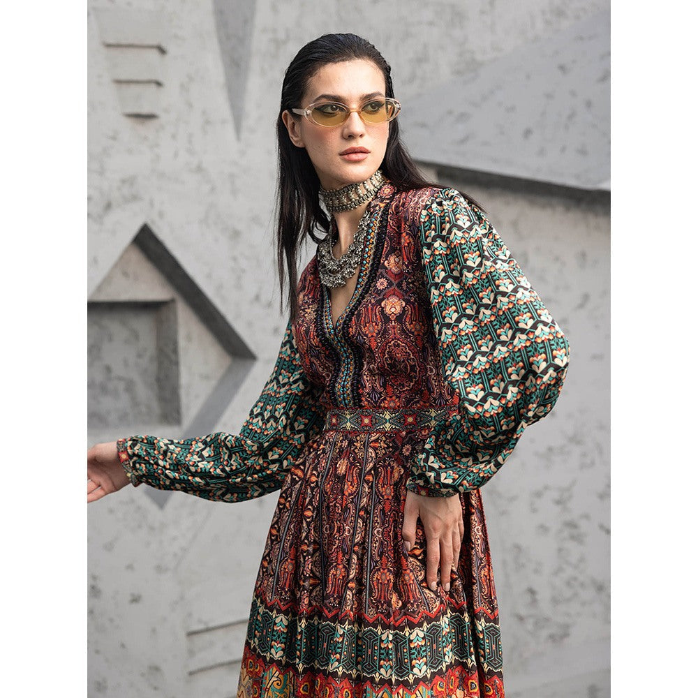 Bhanuni by Jyoti Ginger Multicolour Maxi Dress