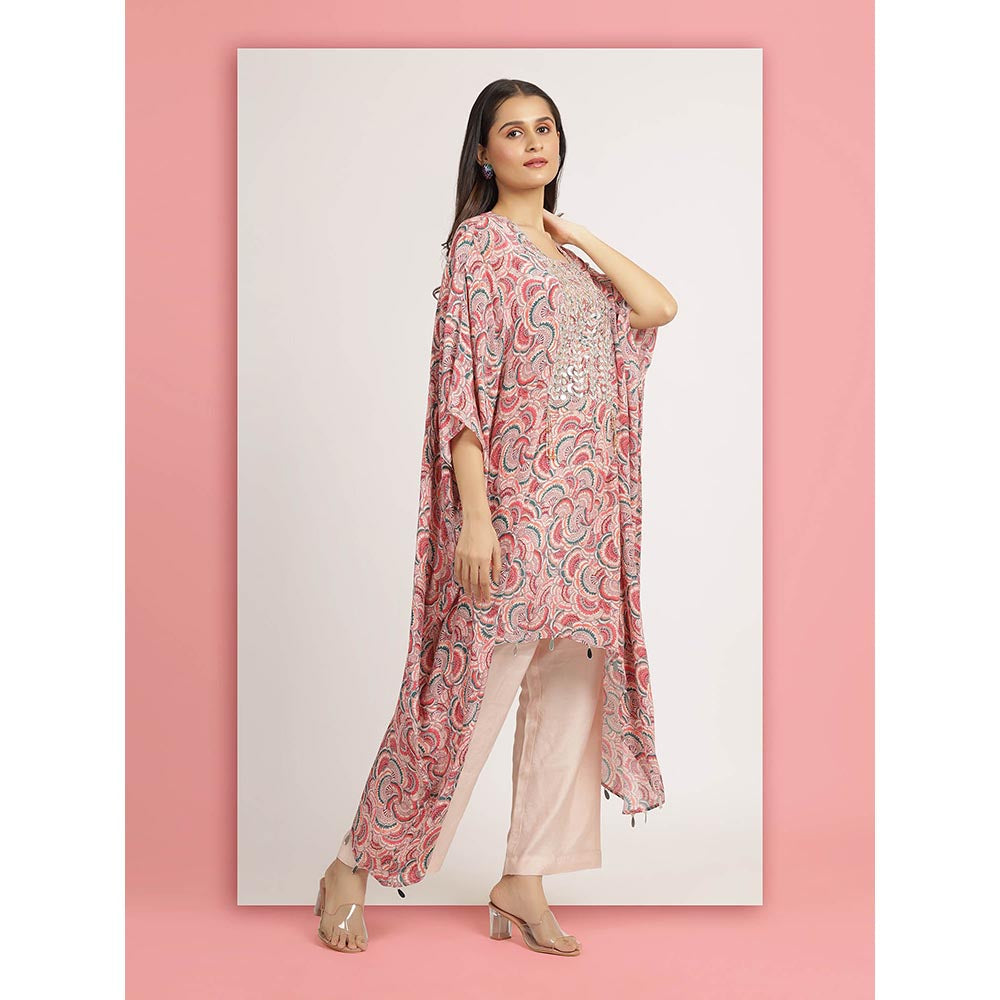 Bha-Sha Pink Masoom Kaftan With Pant