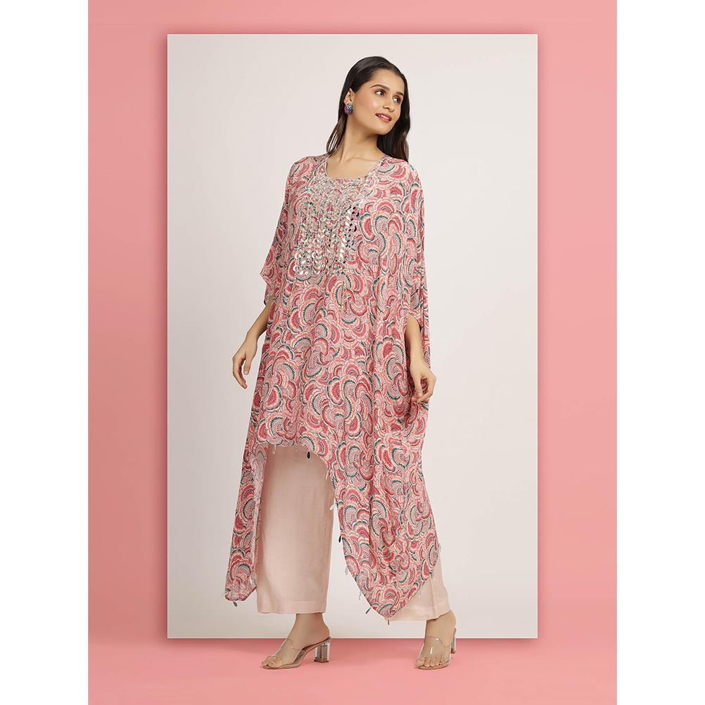 Bha-Sha Pink Masoom Kaftan With Pant