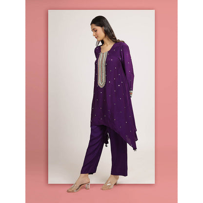Bha-Sha Purple Zainab Kurta With Pant