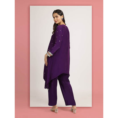Bha-Sha Purple Zainab Kurta With Pant