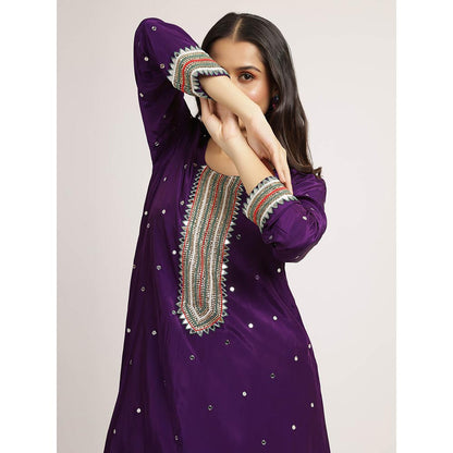 Bha-Sha Purple Zainab Kurta With Pant