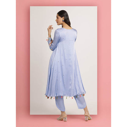 Bha-Sha Blue Devyani Kurta With Pant
