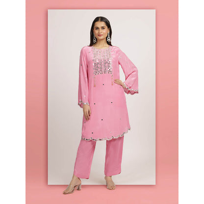 Bha-Sha Pink Rakhi Kurta With Pant
