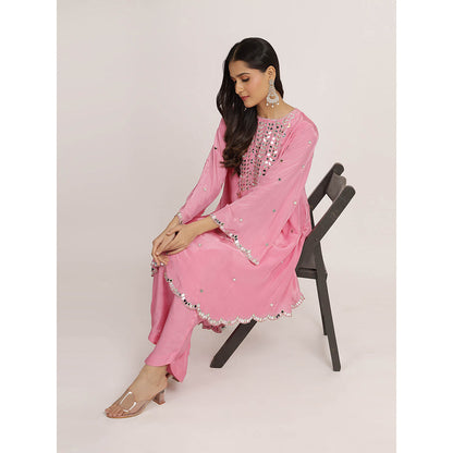 Bha-Sha Pink Rakhi Kurta With Pant