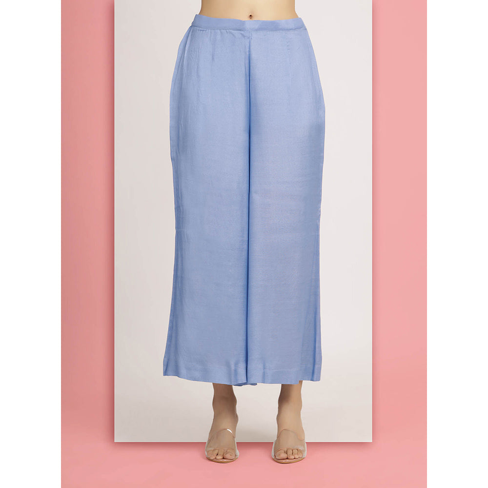 Bha-Sha Blue Rashi Kurta With Palazzo