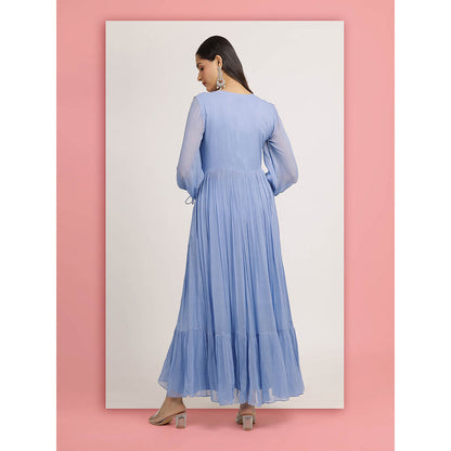 Bha-Sha Blue Rashi Kurta With Palazzo