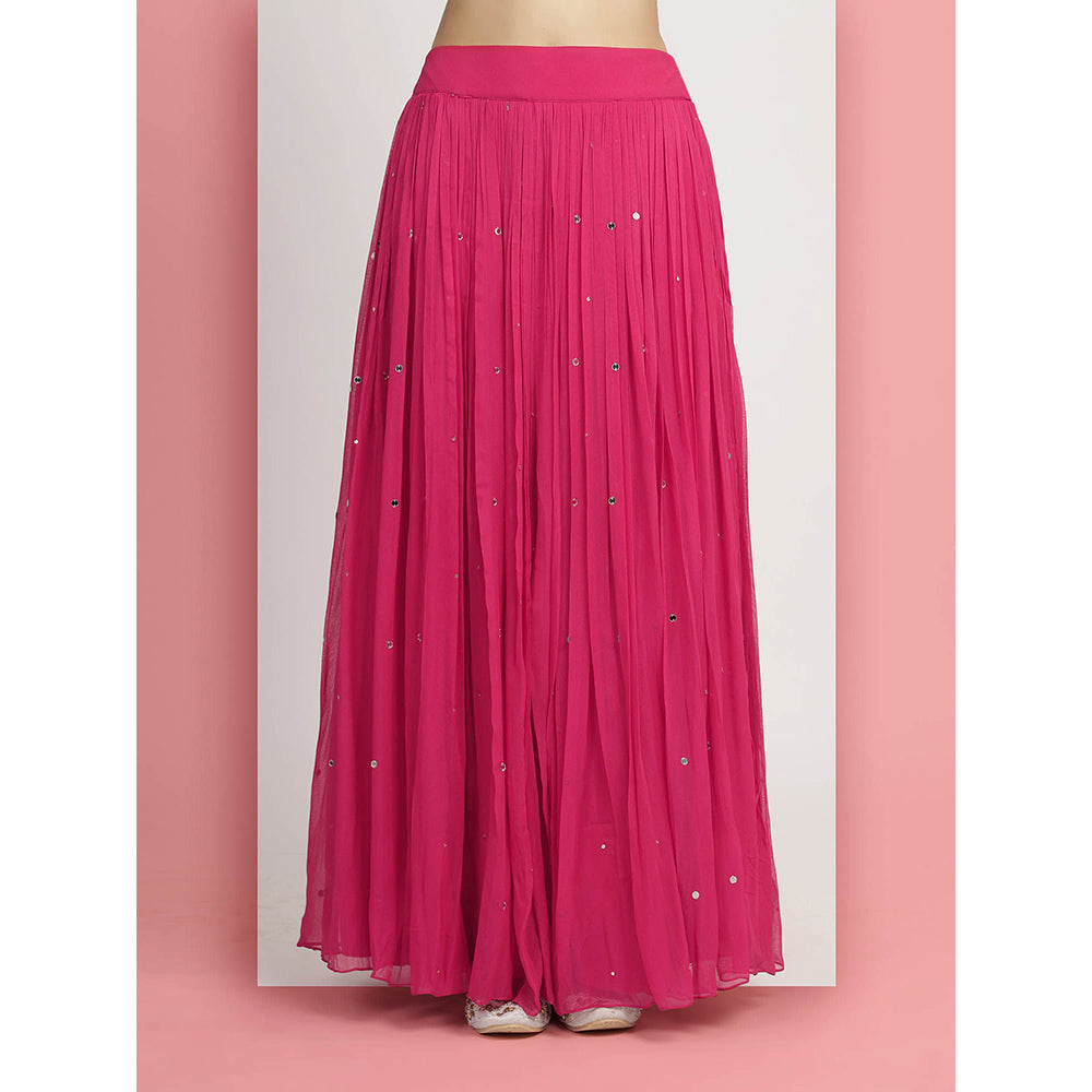Bha-Sha Pink Aaradhya Blouse With Lehenga And Dupatta