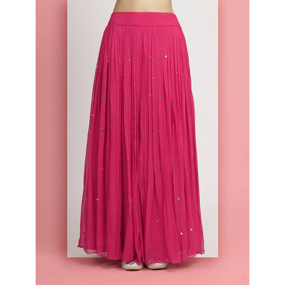 Bha-Sha Pink Aaradhya Blouse With Lehenga And Dupatta