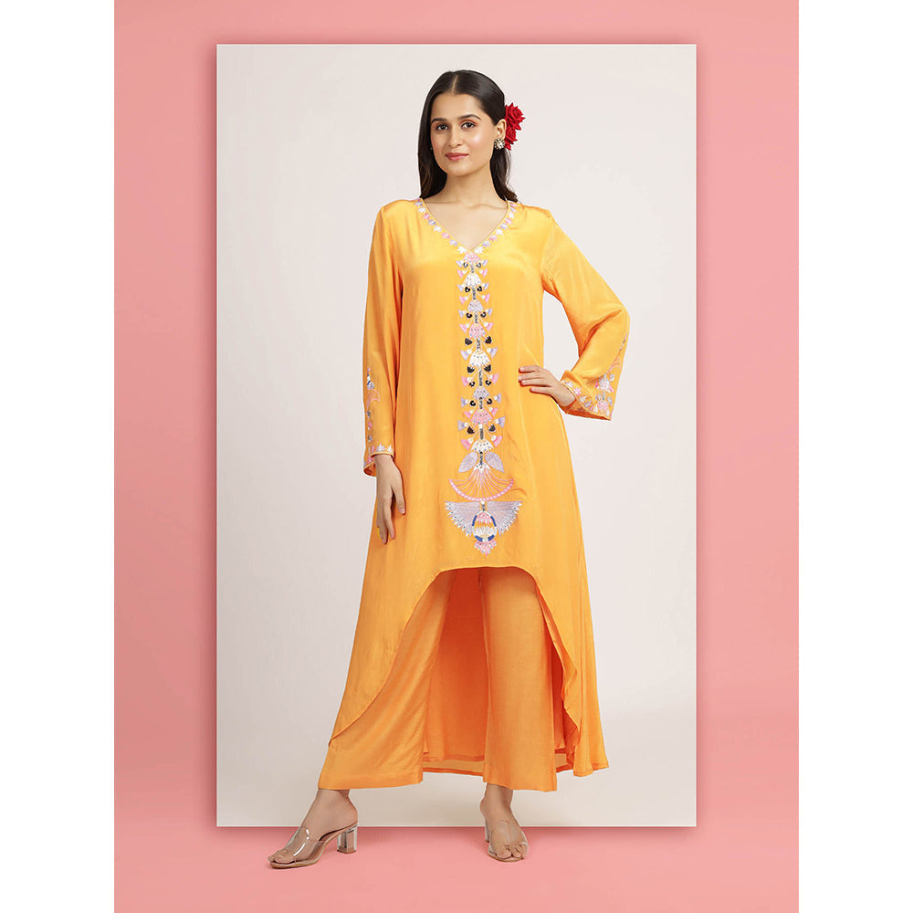 Bha-Sha Yellow Shaheen Kurta With Pant