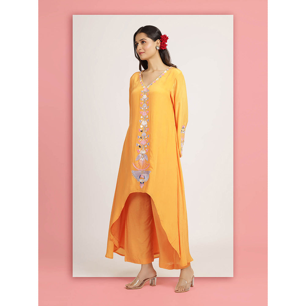 Bha-Sha Yellow Shaheen Kurta With Pant