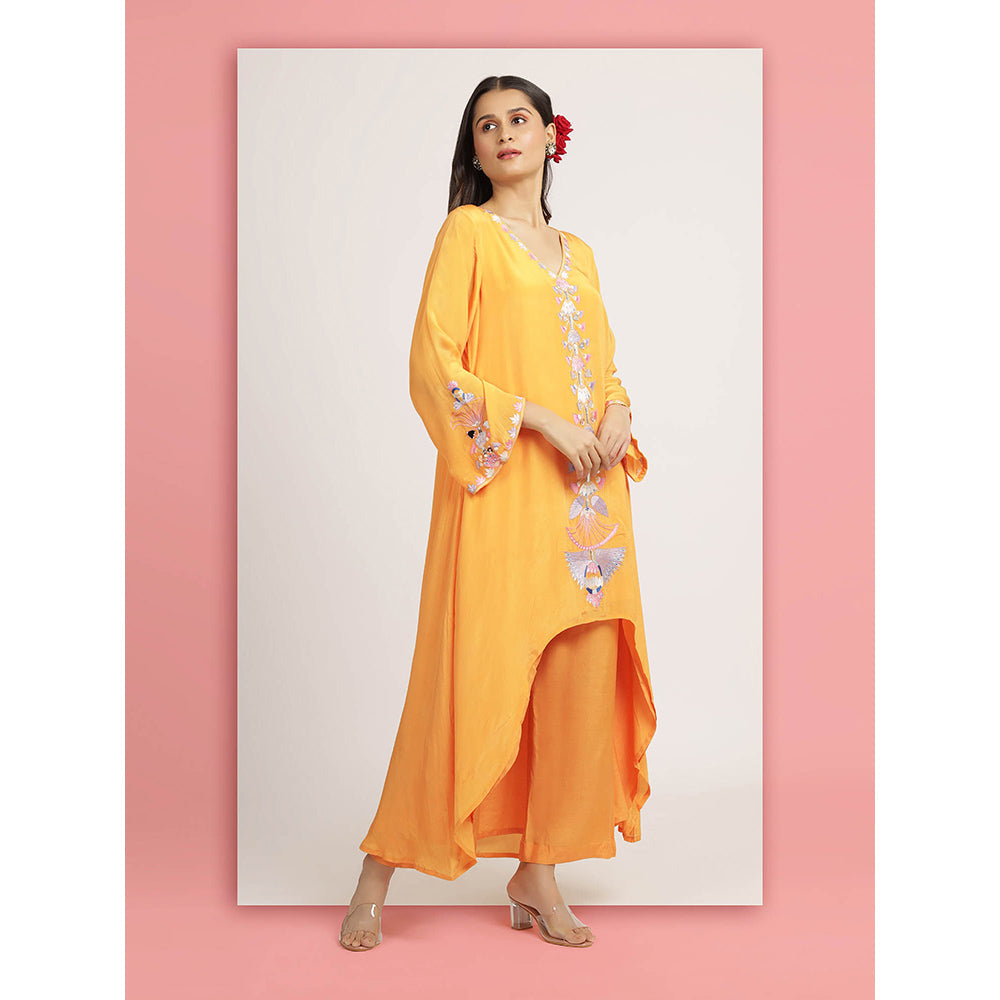 Bha-Sha Yellow Shaheen Kurta With Pant