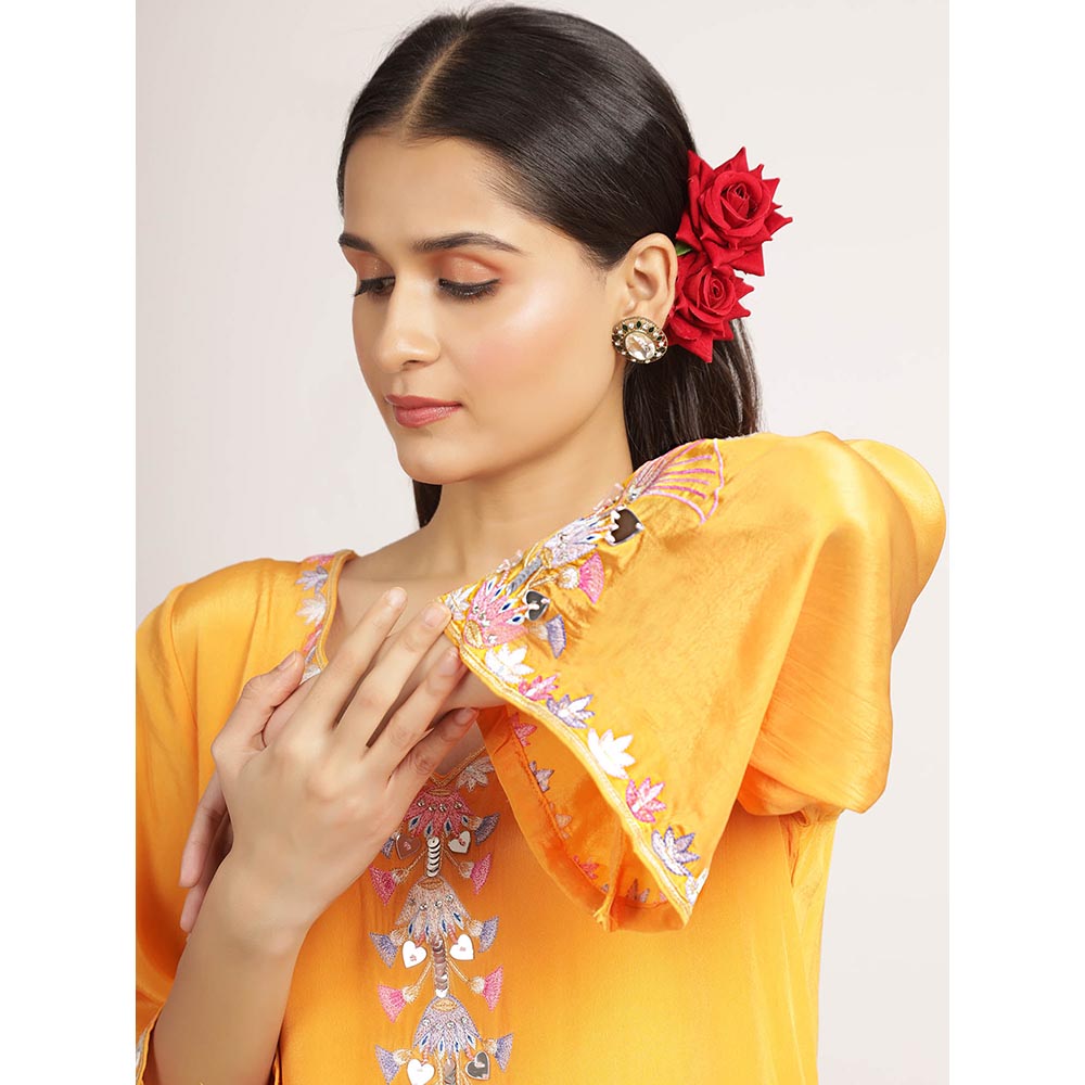 Bha-Sha Yellow Shaheen Kurta With Pant