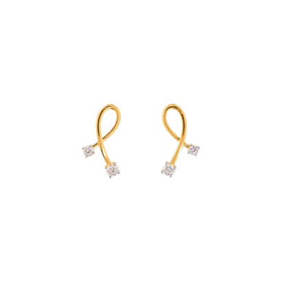 Bijou Co. Criss Cross Lab Grown Diamond Studs - White