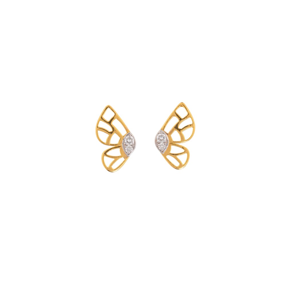 Bijou Co. Wing Me Up Lab Grown Diamond Studs - White