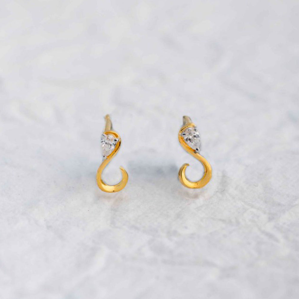 Bijou Co. Hook Me Up Lab Grown Diamond Studs - White