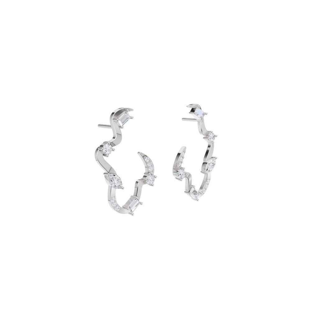 Bijou Co. Ulani Lab Grown Diamond Hoops - White