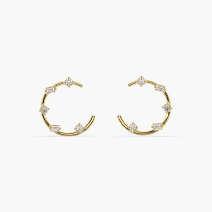 Bijou Co. Trixie Lab Grown Diamond Hoops - White
