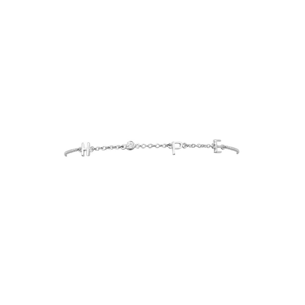 Bijou Co. Drawing Hope Lab Grown Diamond Bracelet - White