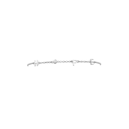 Bijou Co. Drawing Hope Lab Grown Diamond Bracelet - White