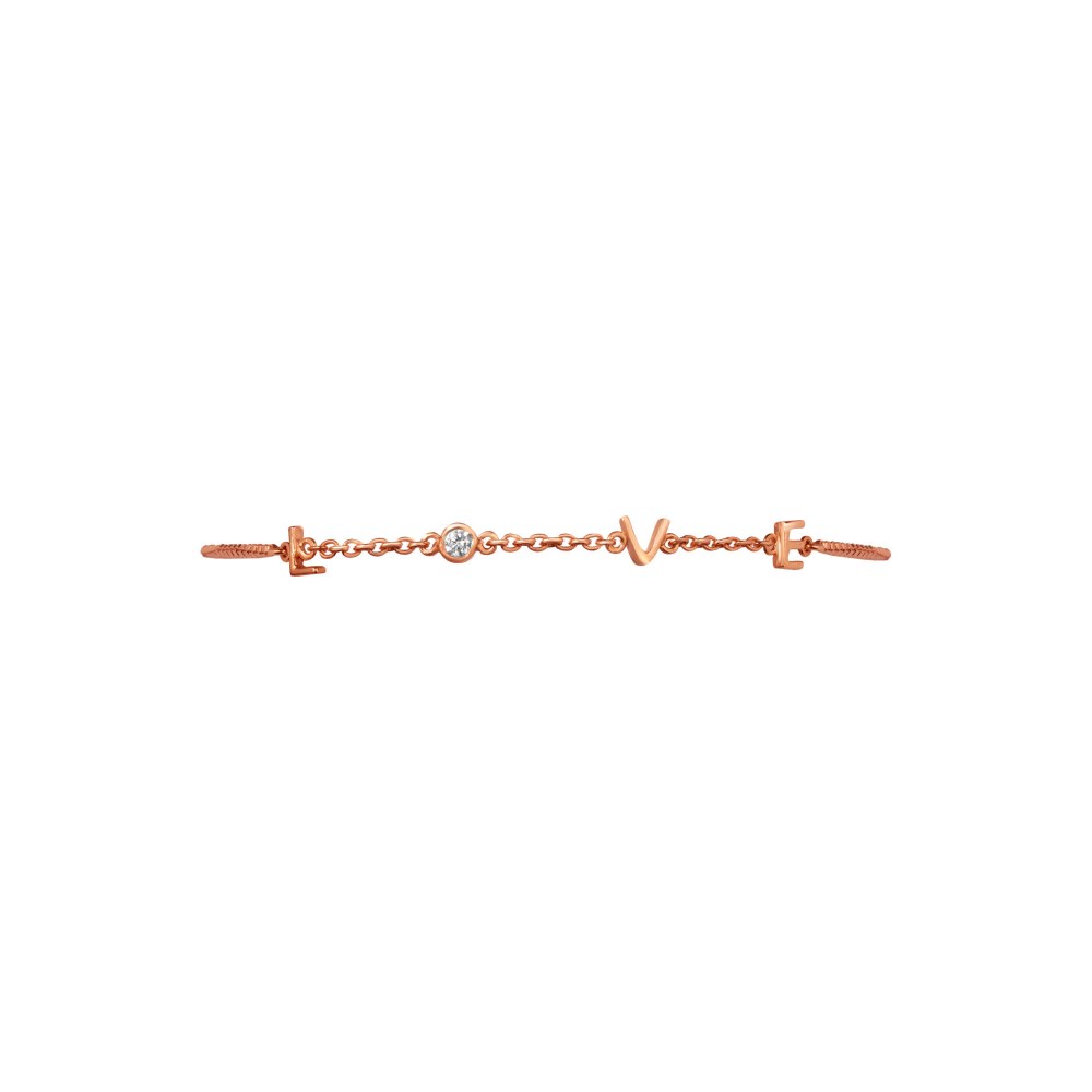 Bijou Co. Drawing Love Lab Grown Diamond Bracelet - White
