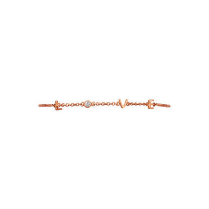 Bijou Co. Drawing Love Lab Grown Diamond Bracelet - White