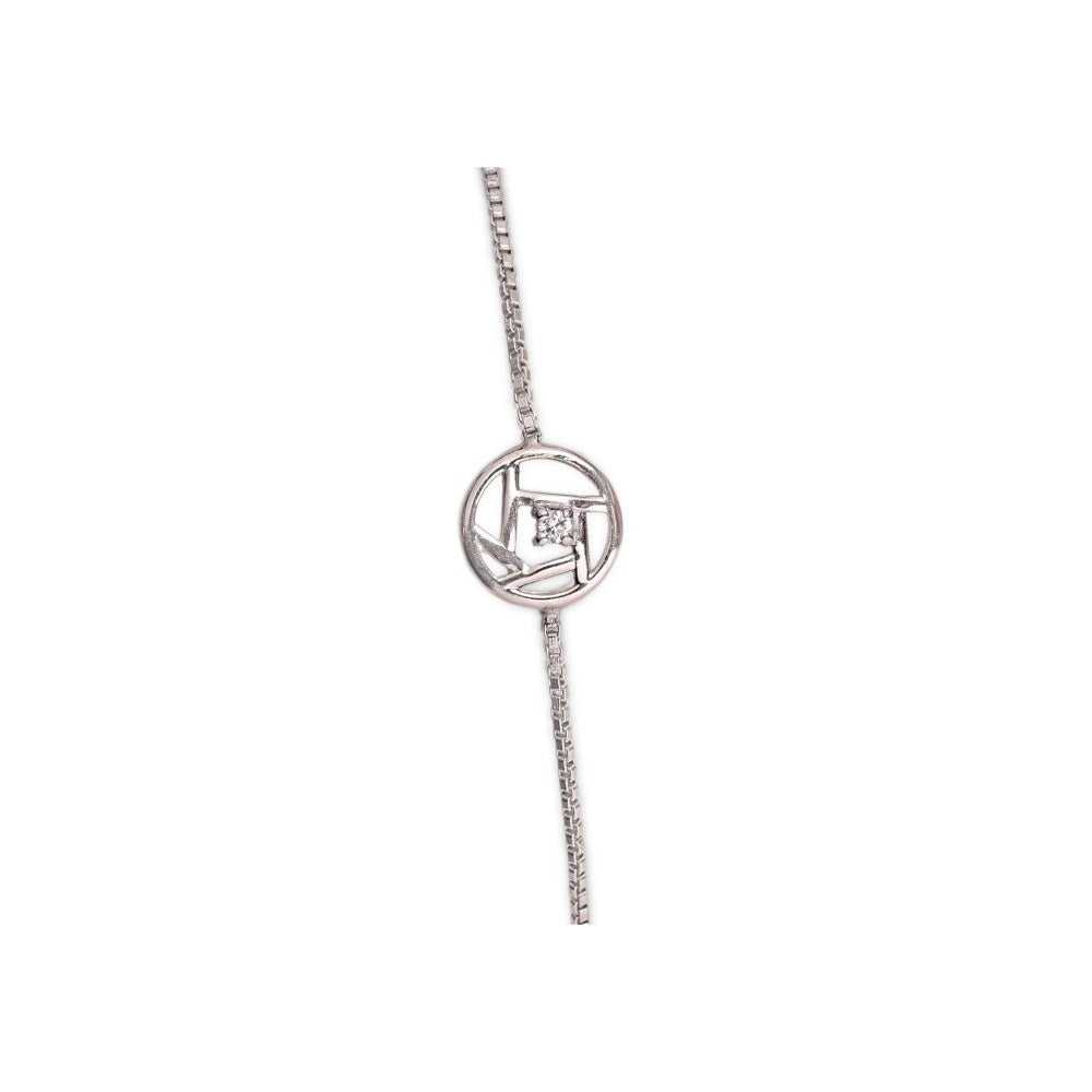 Bijou Co. Orbital Lab Grown Diamond Bracelet - White
