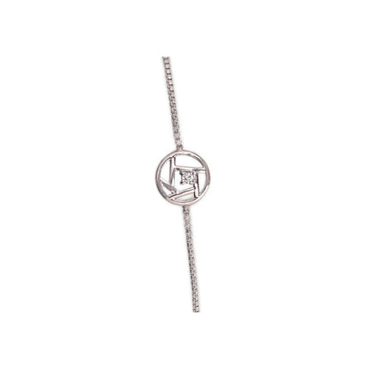 Bijou Co. Orbital Lab Grown Diamond Bracelet - White