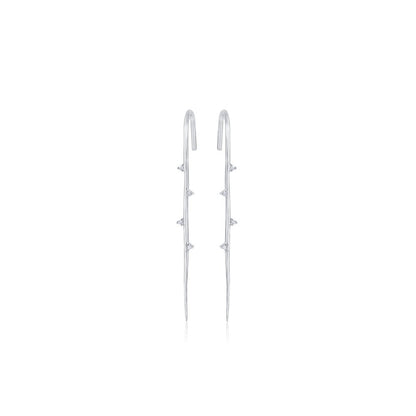Bijou Co. Streamline Lab Grown Diamond Earrings - White