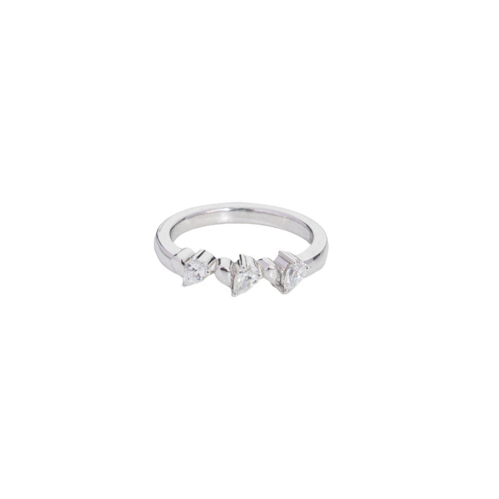 Bijou Co. Cascading Heart Lab Grown Diamond Ring - White