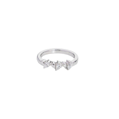 Bijou Co. Cascading Heart Lab Grown Diamond Ring - White