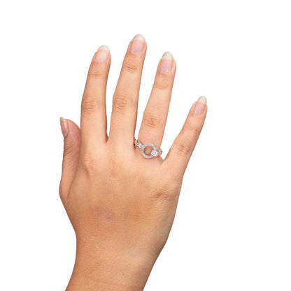 Bijou Co. Serpentine Halo Lab Grown Diamond Ring - White