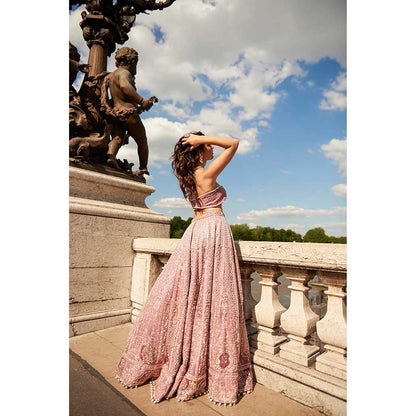 Jigar and Nikita Lavender Lehenga with Blouse and Dupatta (Set of 3)