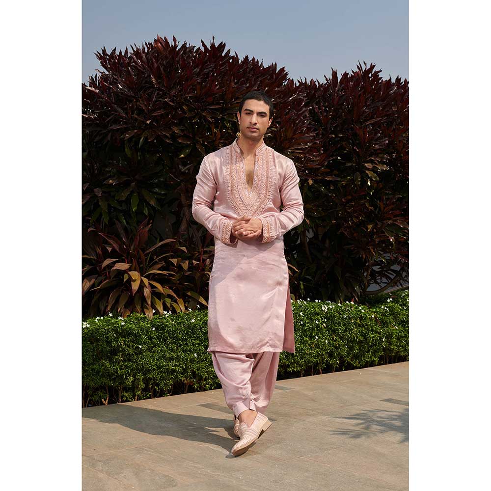 Jigar and Nikita Pink Patiala with Kurta (Set of 2)