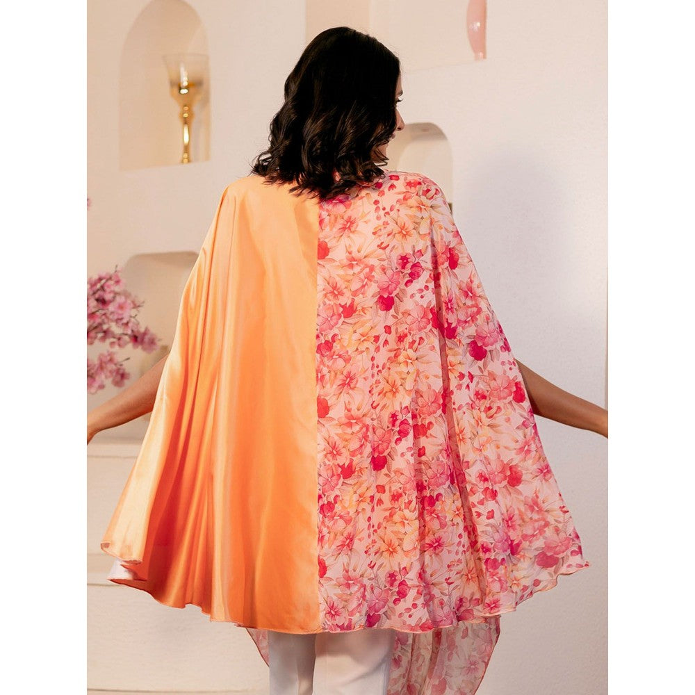 B'Infinite Orange Primrose Viva Drape Top