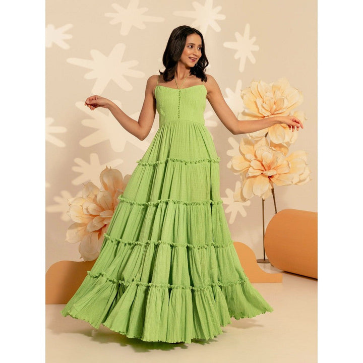 B'Infinite Green Pistachio Long Dress