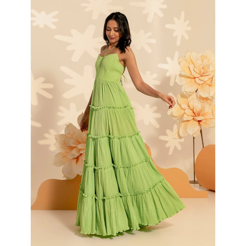 B'Infinite Green Pistachio Long Dress