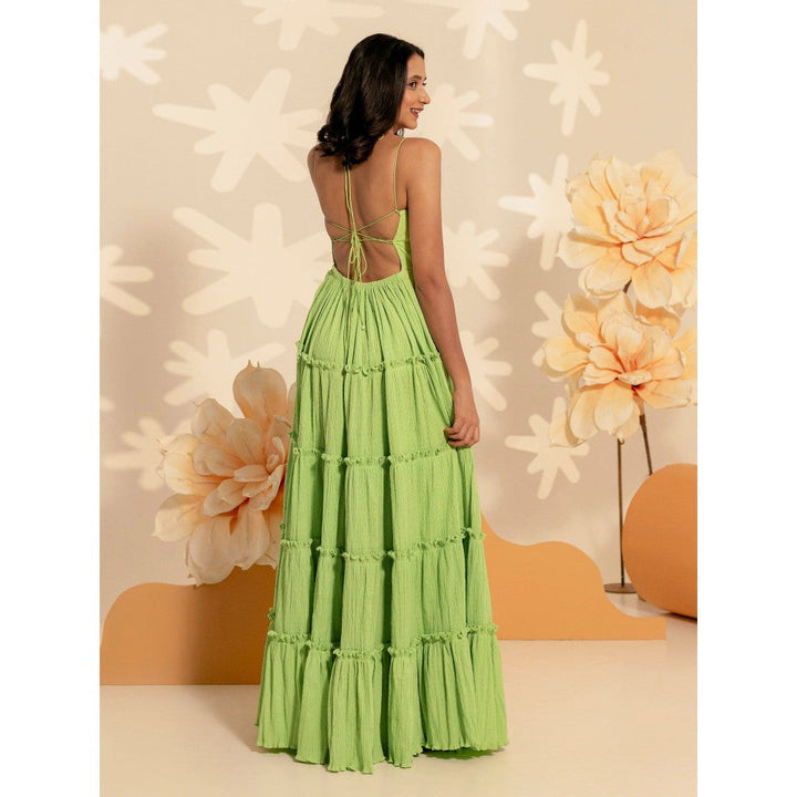 B'Infinite Green Pistachio Long Dress