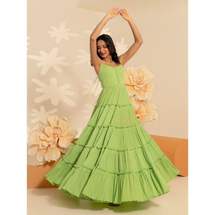 B'Infinite Green Pistachio Long Dress