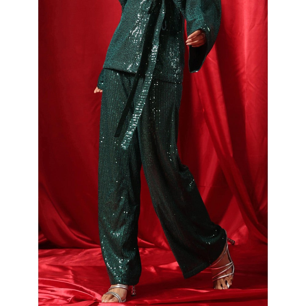 B'Infinite Emerald Dazzling Flared Trouser