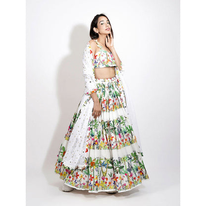 Blushing Couture by Shafali Gardenia Lehenga (Set of 3)