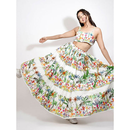 Blushing Couture by Shafali Gardenia Lehenga (Set of 3)