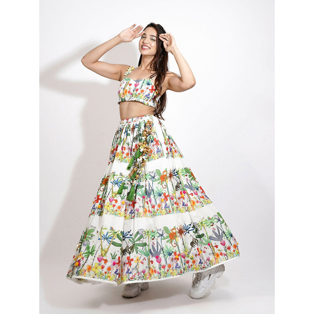 Blushing Couture by Shafali Gardenia Lehenga (Set of 3)