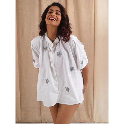 Blushing Couture by Shafali White Star Shirt