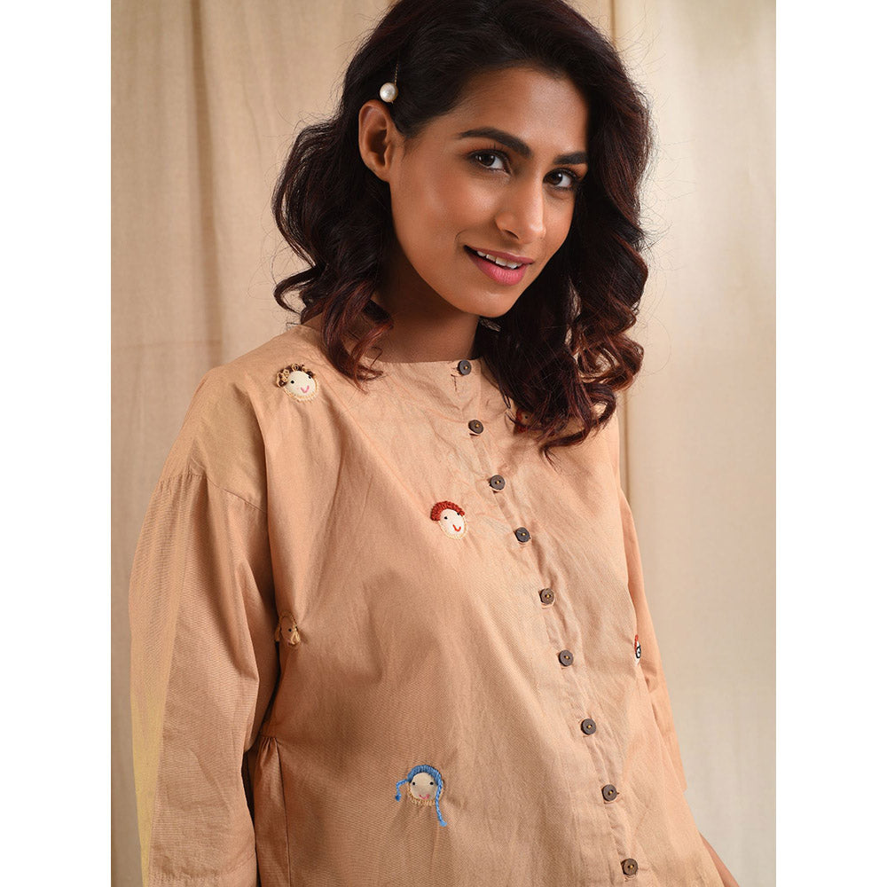 Blushing Couture by Shafali Beige Doll Face Shirt