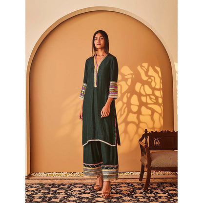 Bo Tree Green Arzoo Kurta with Pant (Set of 2)