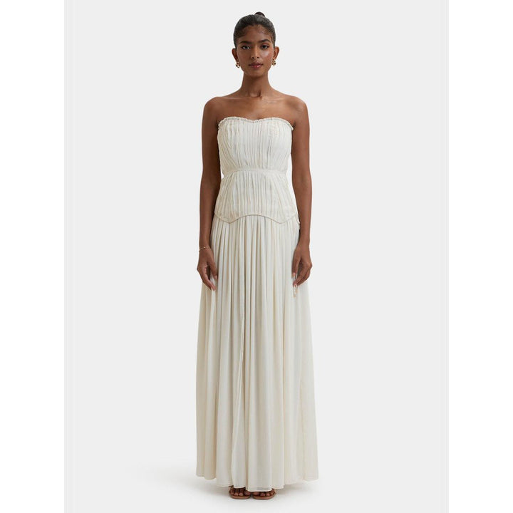 Bouji White Pleated Jasmine Corset Top