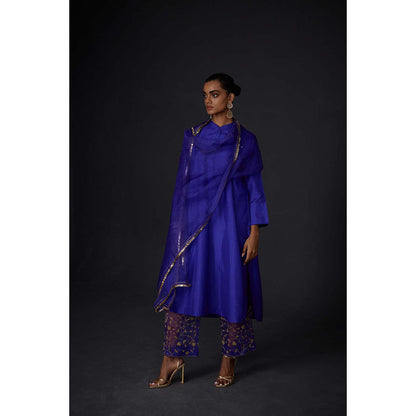 BRIH Persian Blue Embroidered Dupatta